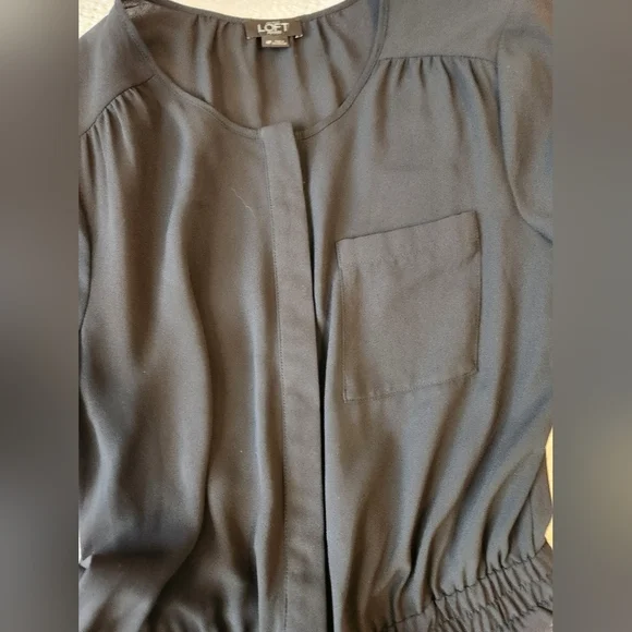 LOFT by Ann Taylor Black and White Striped Romper Size 4P - Picture 7 of 9